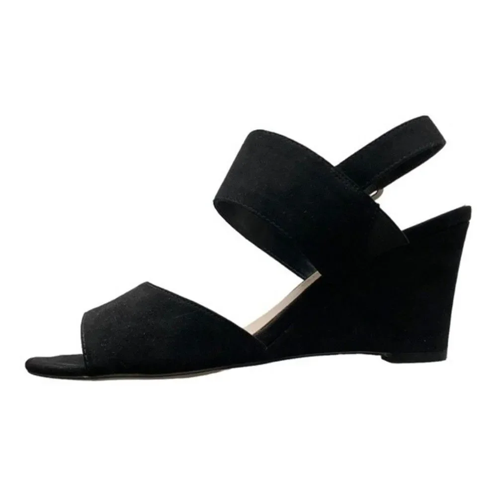 Athena Alexander Black Wedge Sandals - Picture 8 of 9